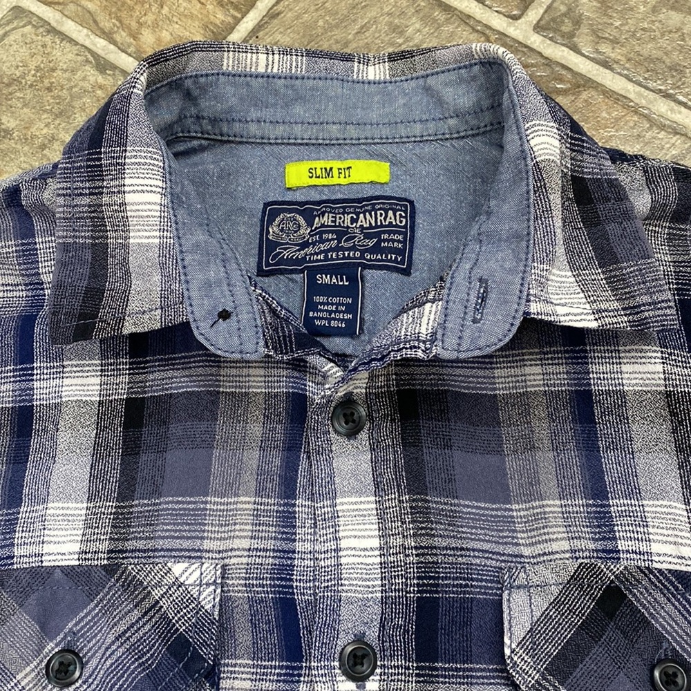 American Rag Plaid Button Down Long Sleeve Shirt - Picture 2 of 10